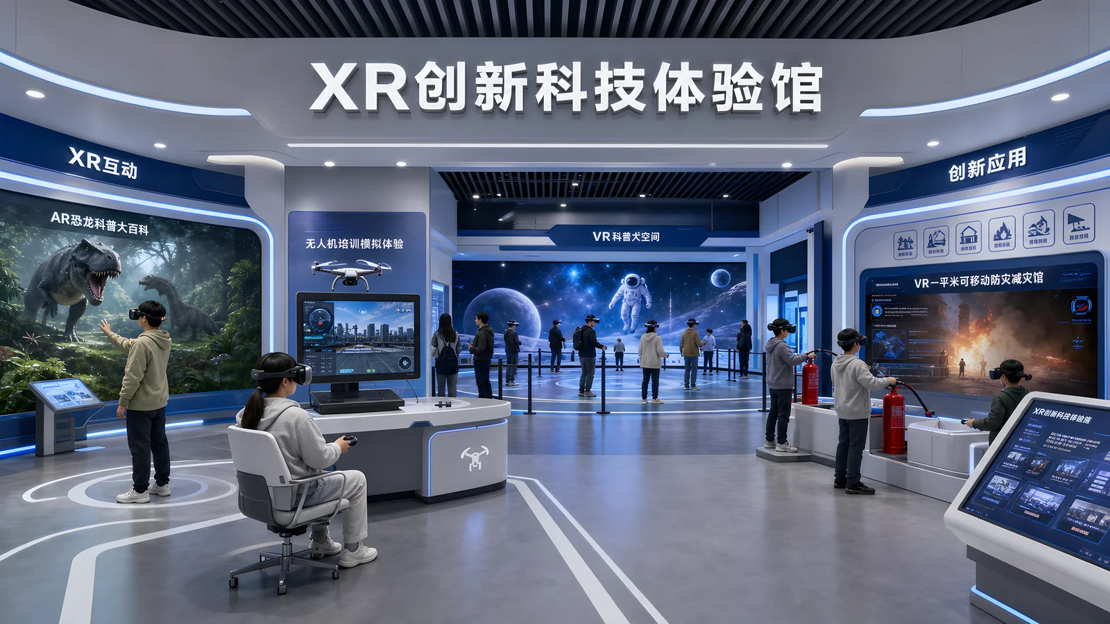 XR创新科技体验馆整体解决方案展示图